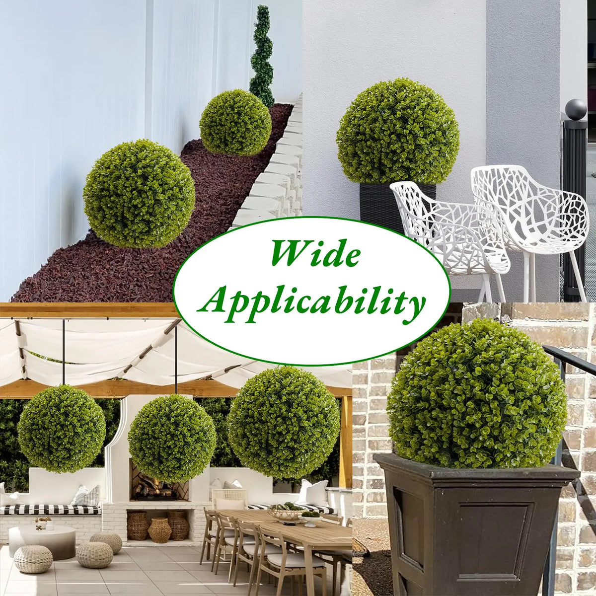 Studyset Artificial Outdoor Topiary Balls Set