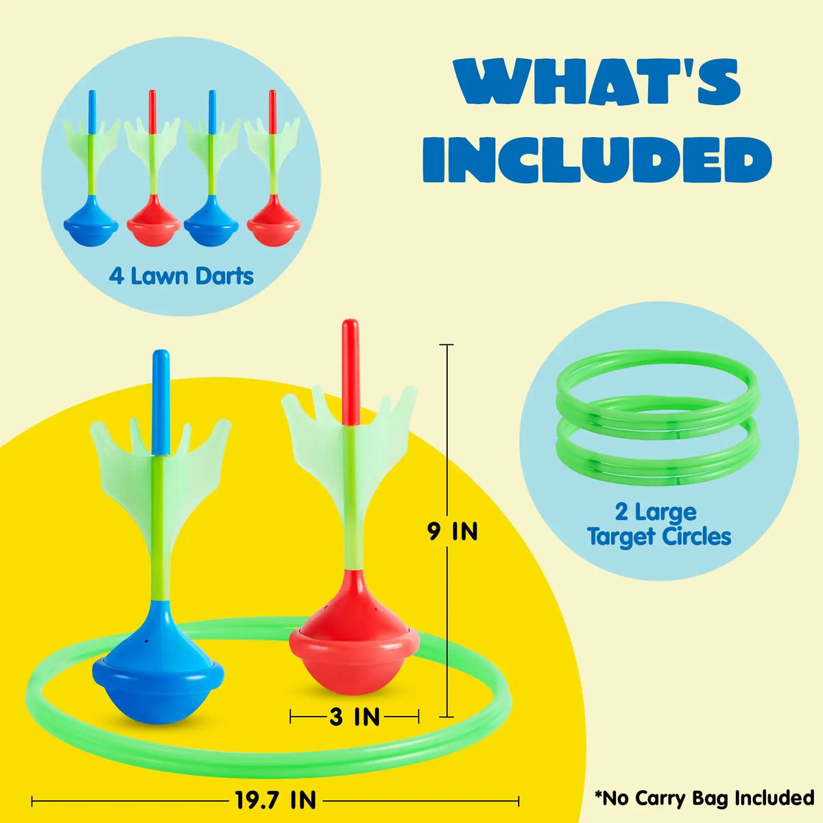 Joyfy Premium Outdoor Lawn Darts Game Set Glow In Dark