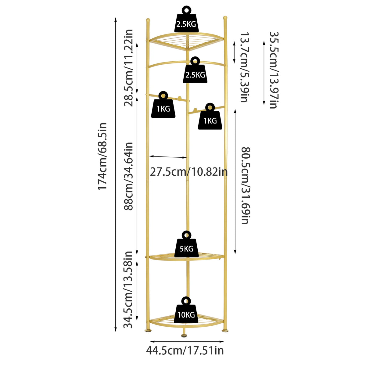 Freestanding Metal Coat Rack With Shelf And Hat Hooks