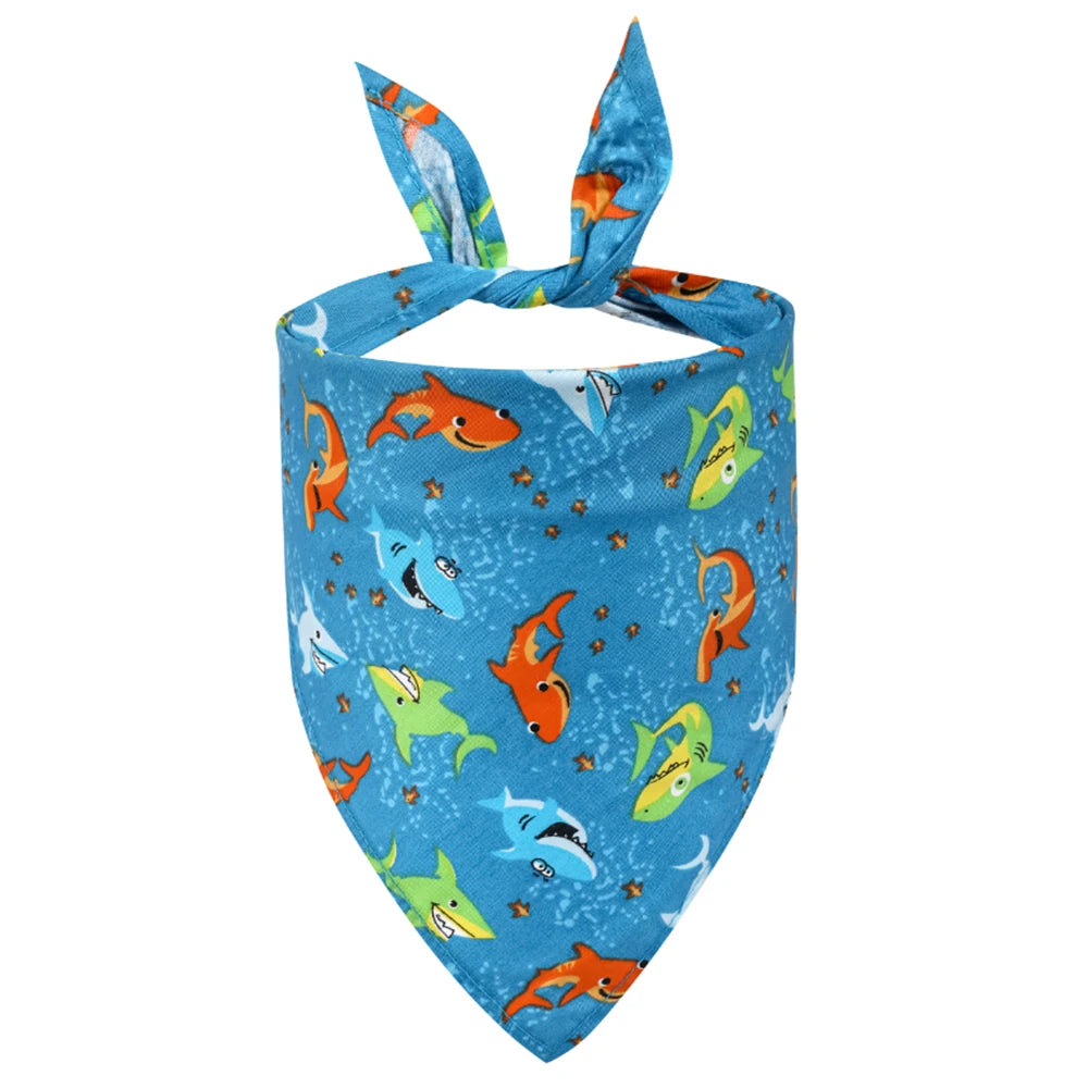 Soft Adjustable Fruit Floral Washable Dog Bandana Accessory