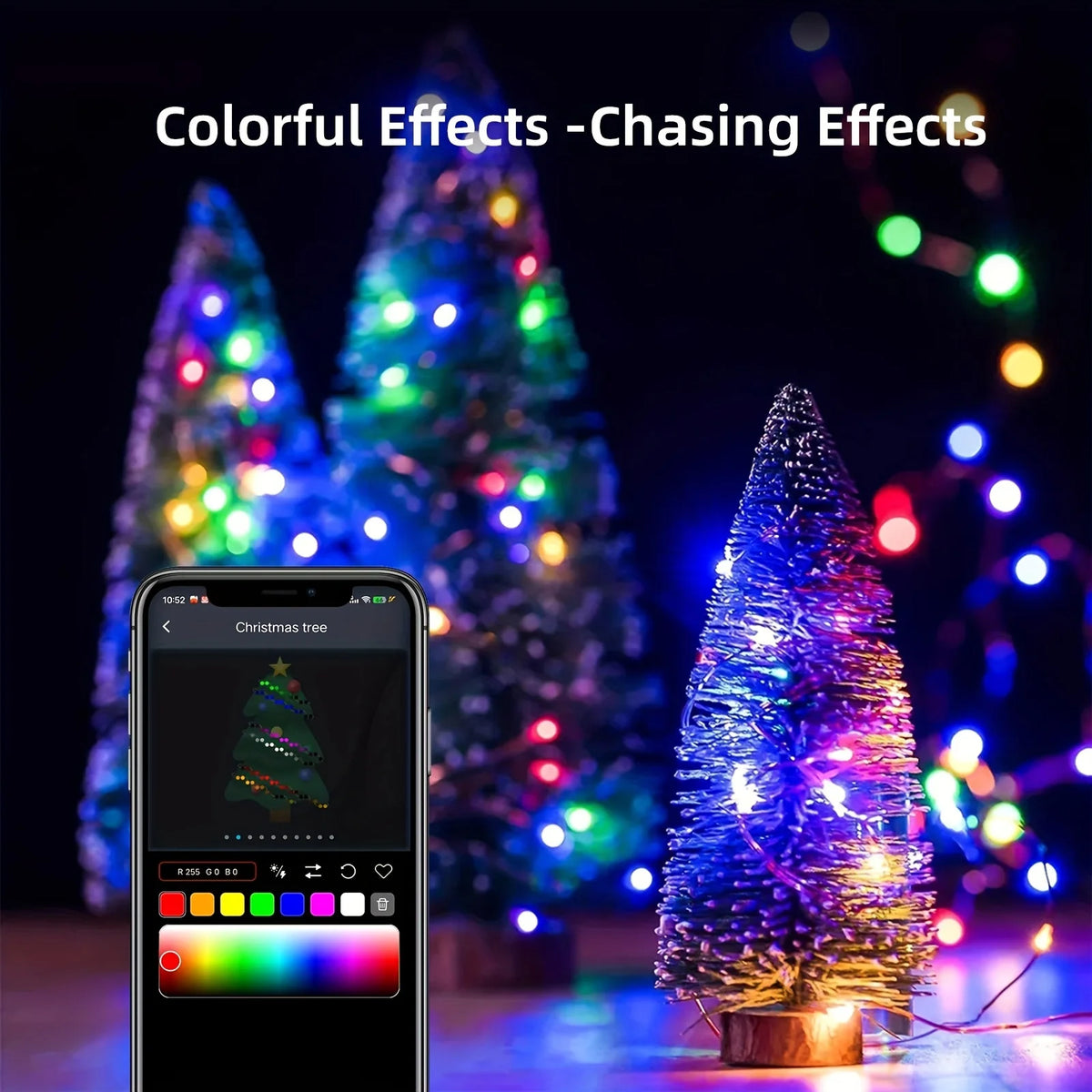 RGB Bluetooth Music Sync LED Fairy Lights for Holiday Decor