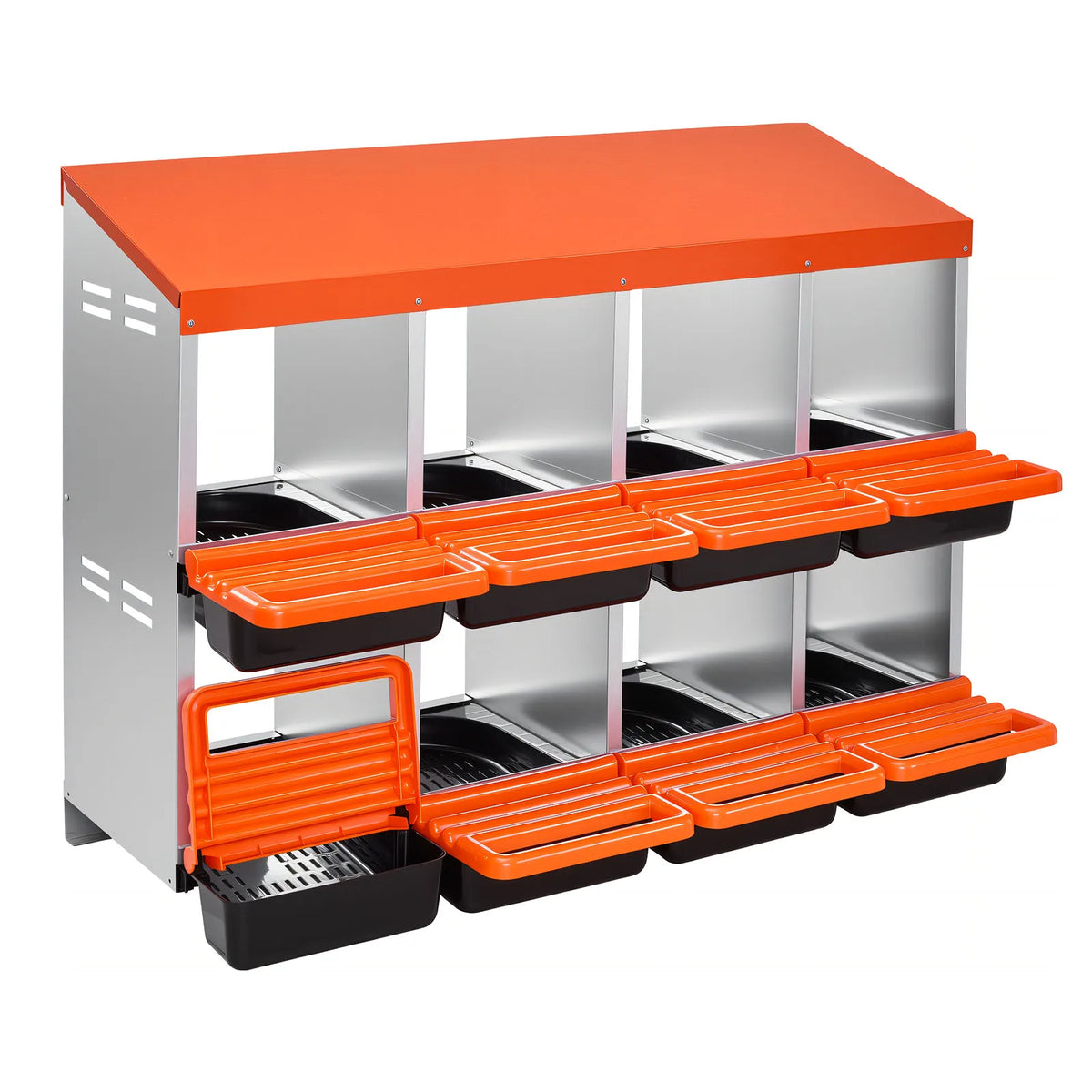 SucceBuy Galvanized Chicken Nesting Box With Roll Out Tray