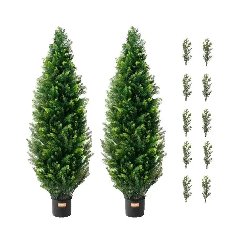 SucceBuy Artificial Cedar Topiary Tree Sophisticated Indoor And Outdoor Decor