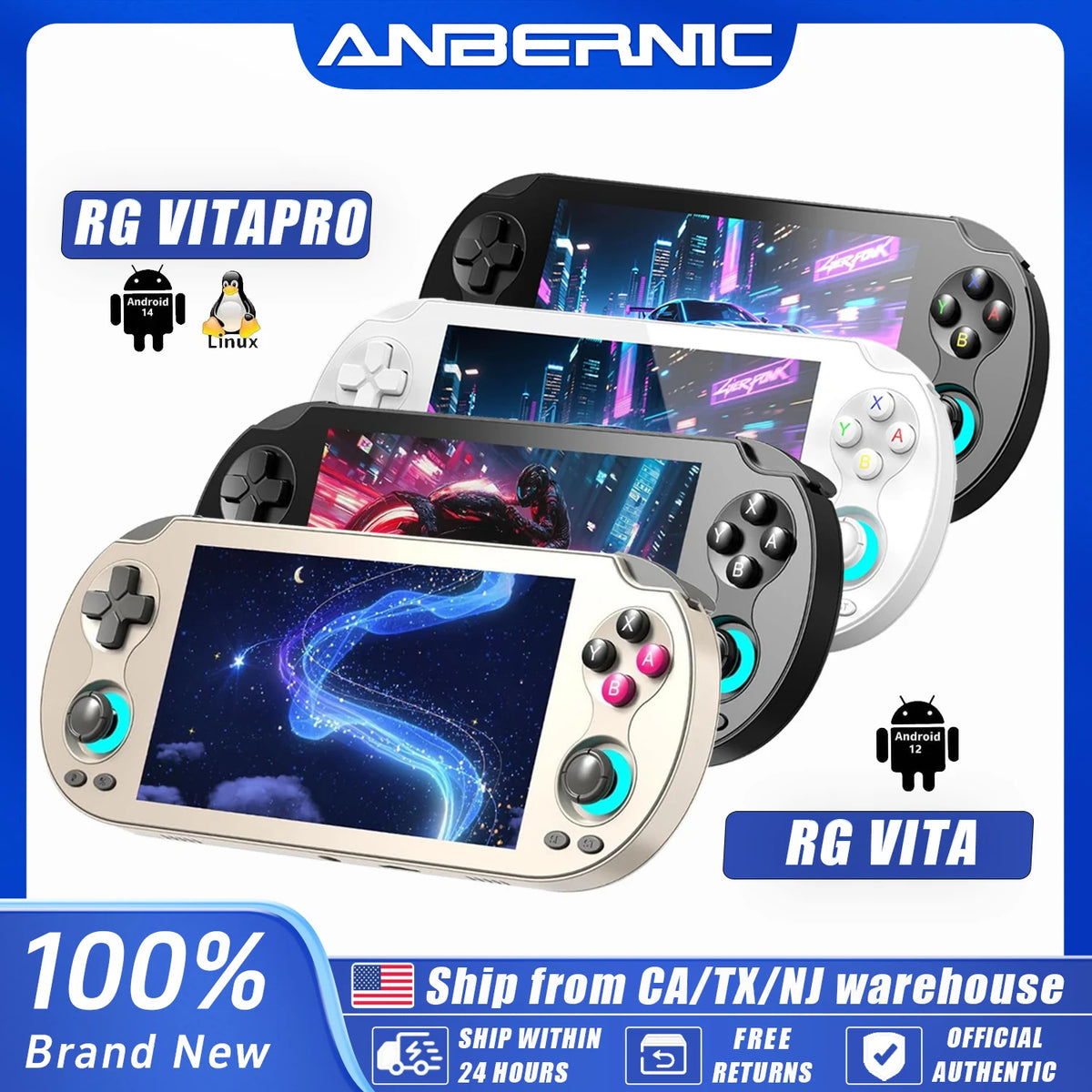 Anbernic RG Vita Android Handheld Game Console With WiFi