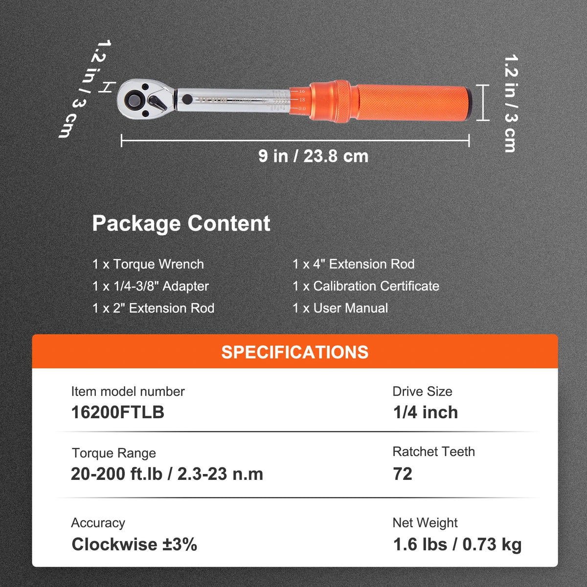 SucceBuy Precision Mechanical Torque Wrench For Automotive Repairs