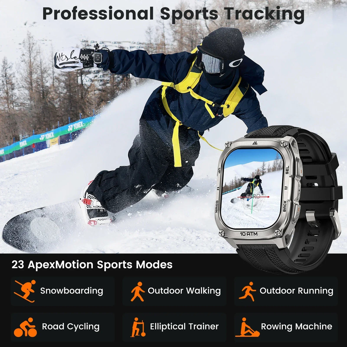 KOSPET Tank M4 GPS Smartwatch With Offline Maps And Health Tracking