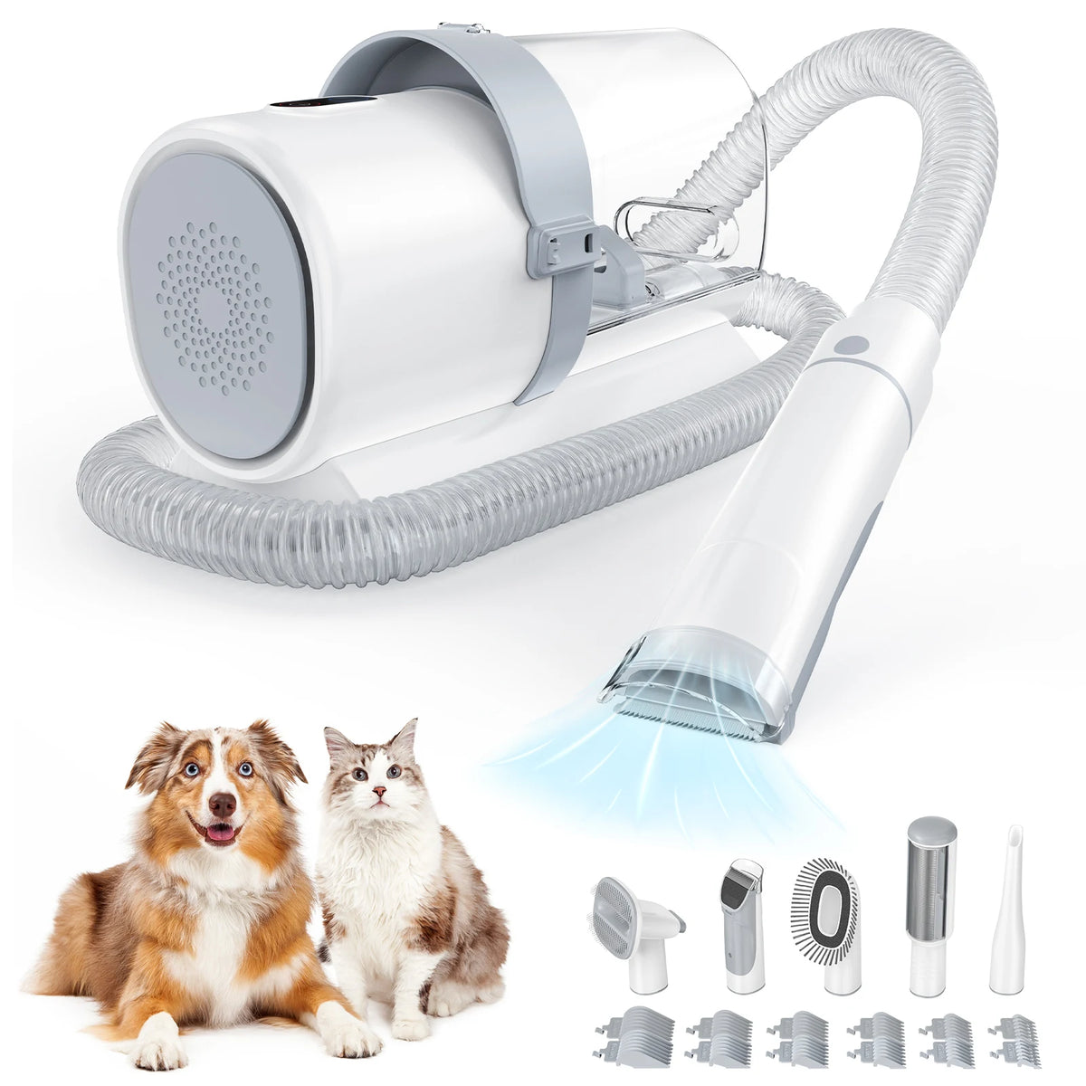 Sweetcrispy Professional Low Noise Pet Grooming Vacuum Clipper Kit