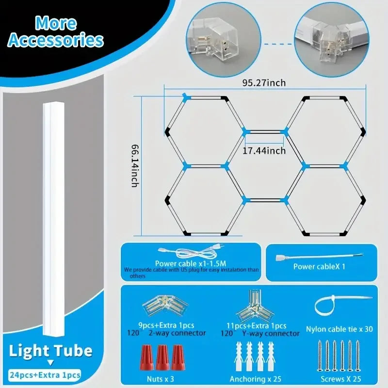 Bsx Bestka Hexagon Led Garage Light Super Bright Shop