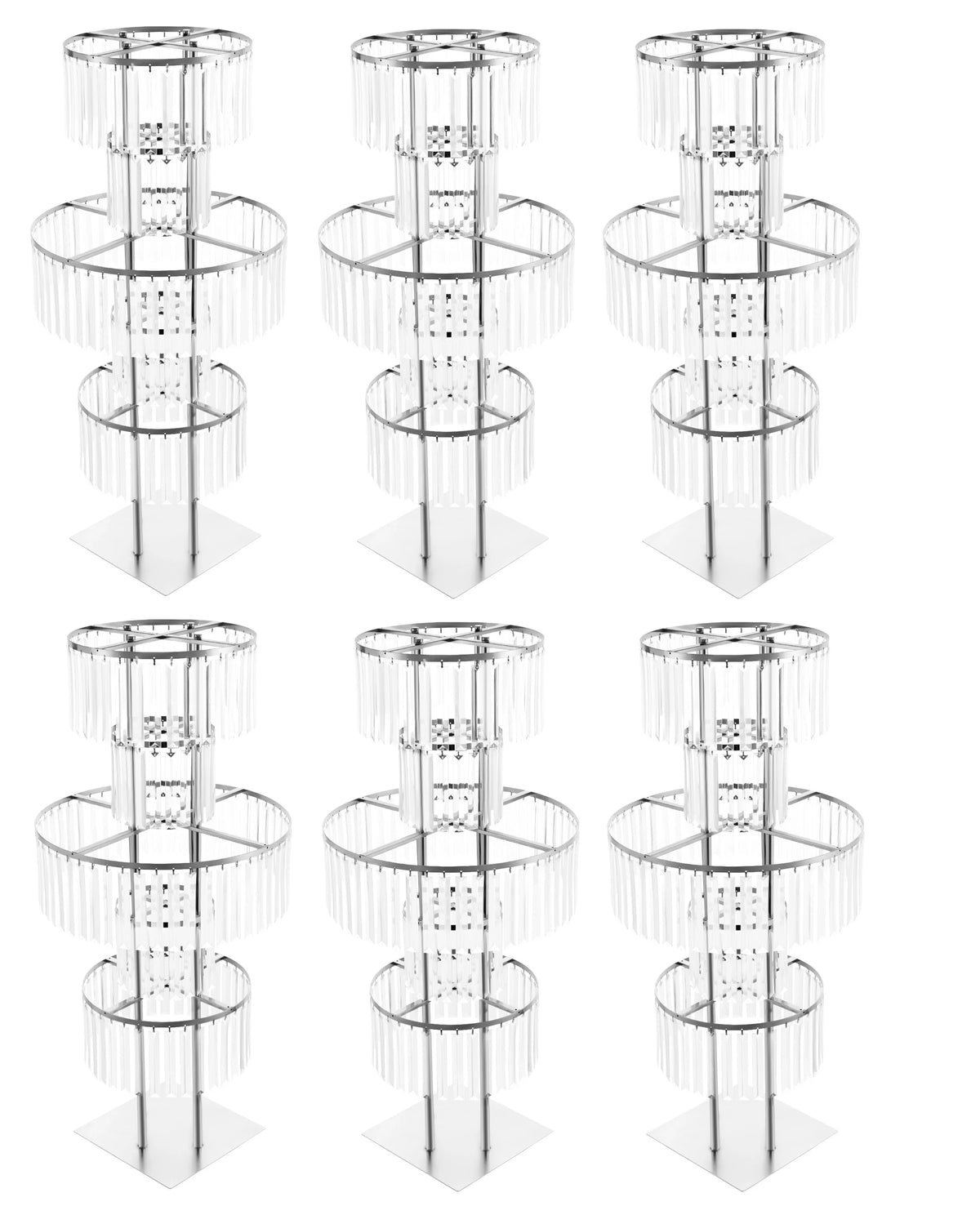 Acrylic Wedding Flower Stand Five Tier Centerpiece Display Rack