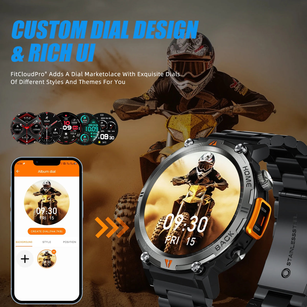 LaNikar Bluetooth Calling Smartwatch With Touchscreen Health Monitoring
