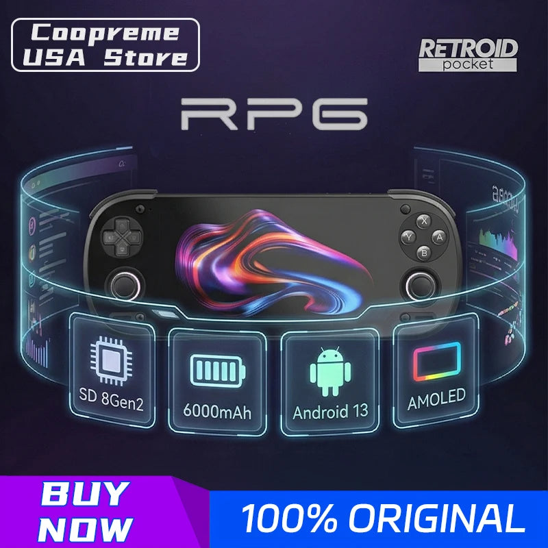 Retroid Pocket RP6 Android Handheld Game Console With AMOLED Display