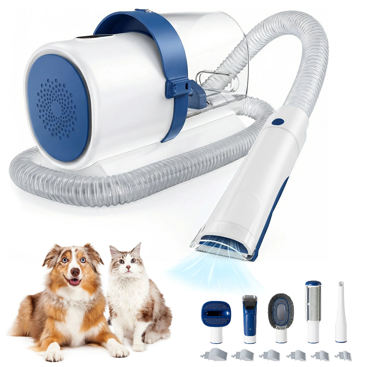 Sweetcrispy Professional Low Noise Pet Grooming Vacuum Clipper Kit