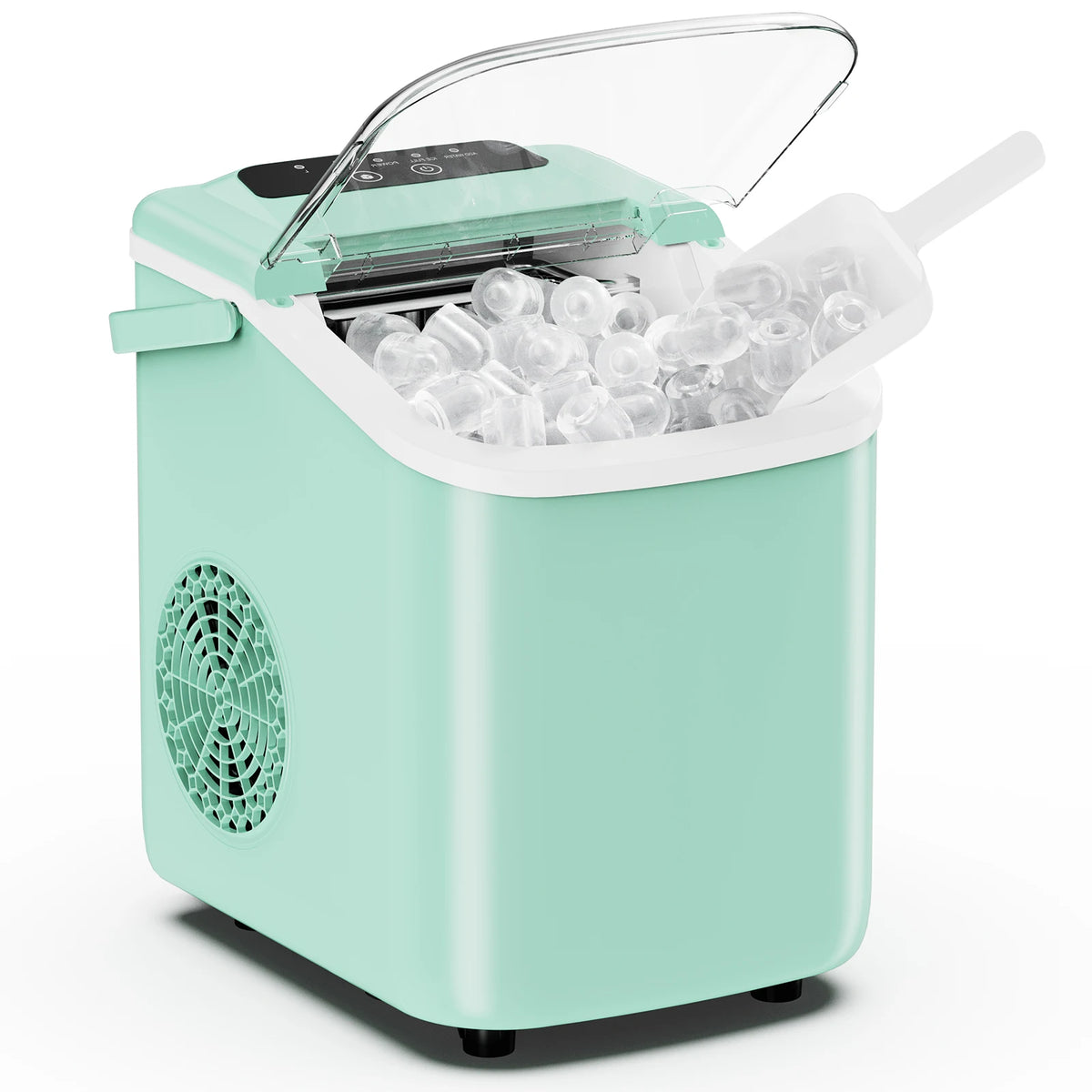 JHK Portable Countertop Ice Maker With Scoop And Handle