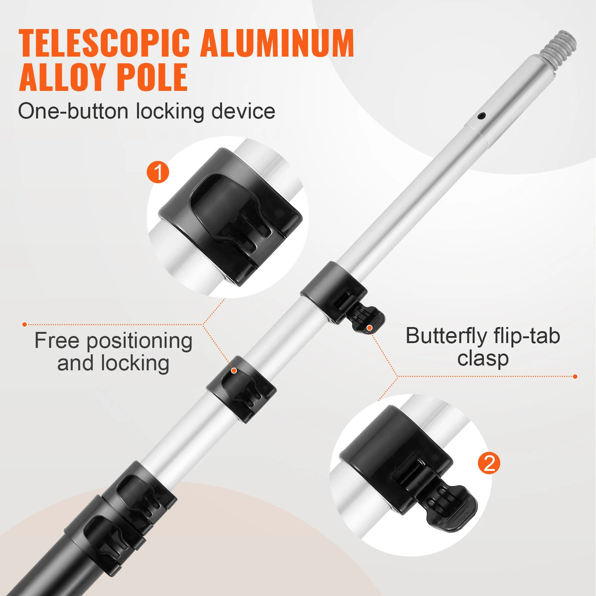 SucceBuy Manual Telescoping Pole Saw for Tree Branch Pruning