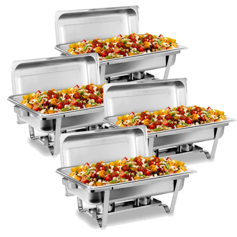 Stainless Steel Chafing Dish Buffet Set With Lids For Catering