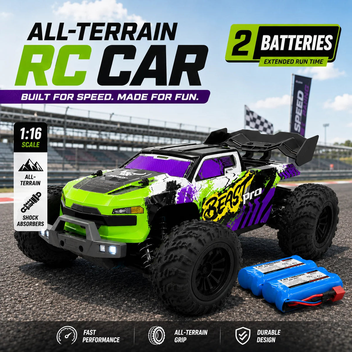 ZNLYRION Off Road RC Buggy Four Wheel Drive Remote Control