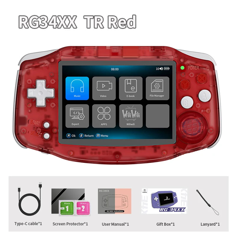 Anbernic Rg34XX Retro Handheld Gaming Console With WiFi Bluetooth