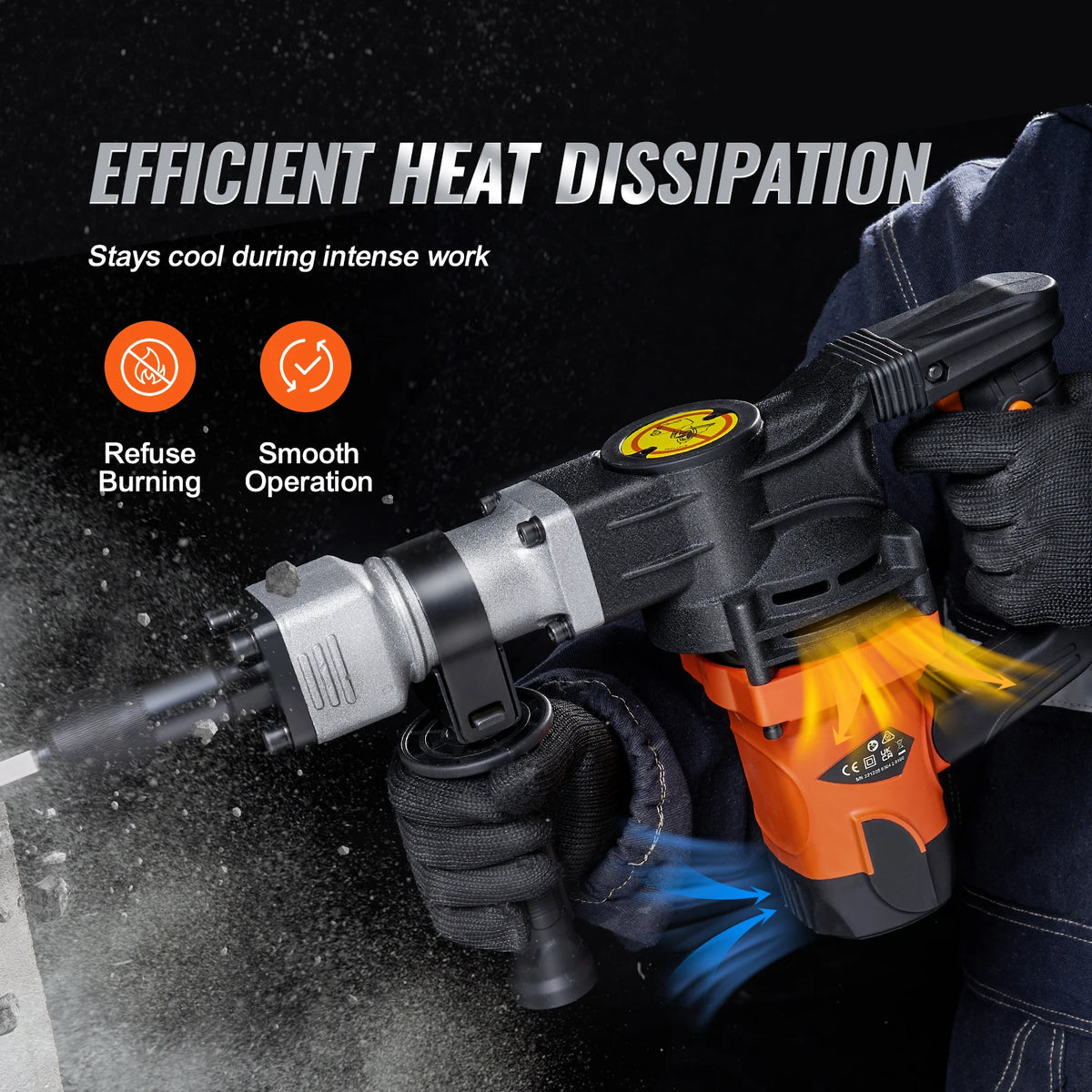 SucceBuy 1400W Heavy Duty Electric Demolition Jackhammer