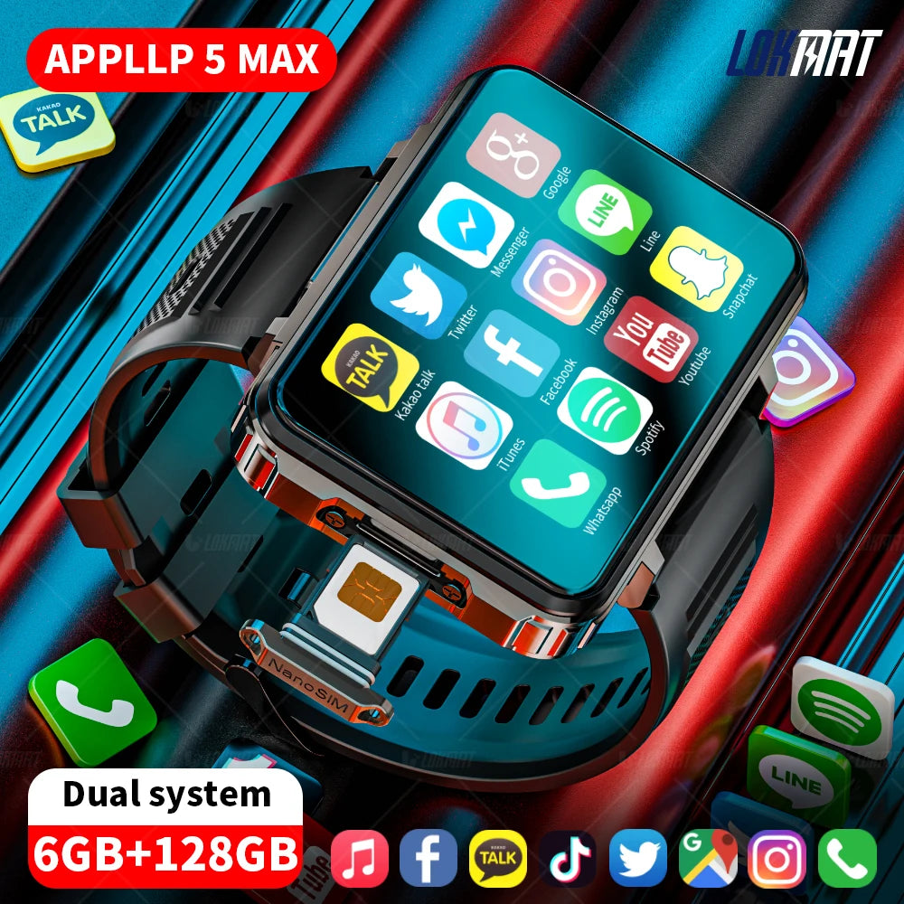 LOKMAT Android Smartwatch Phone With 4G Calls And Dual Cameras