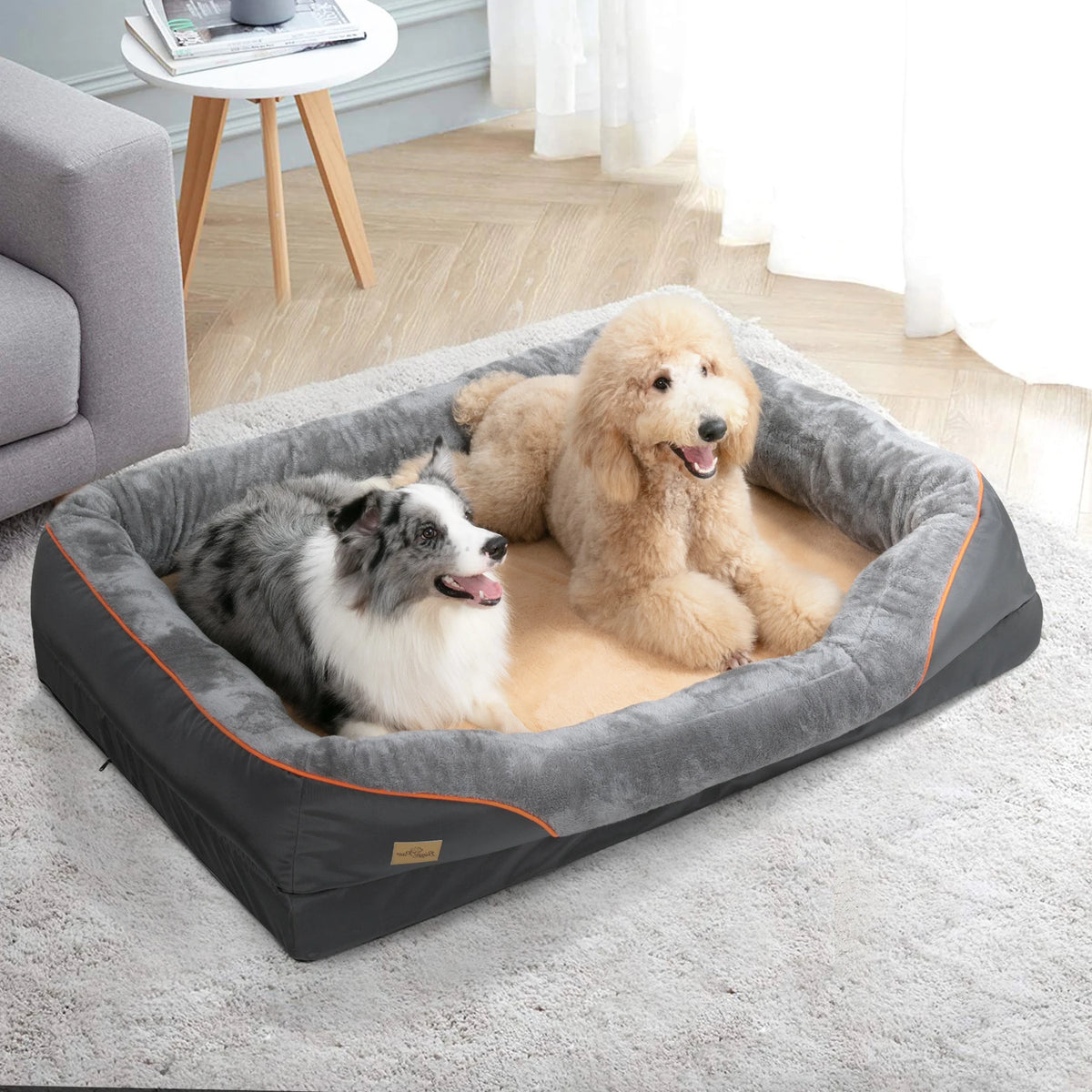 Bingopaw Removable Washable Fleece Dog Bed With Waterproof Cover