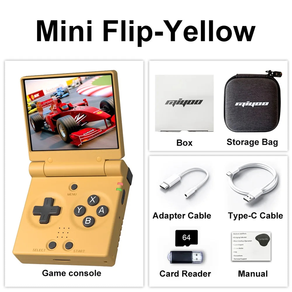MIYOO Mini Flip Retro Handheld Gaming Console With Classic Games