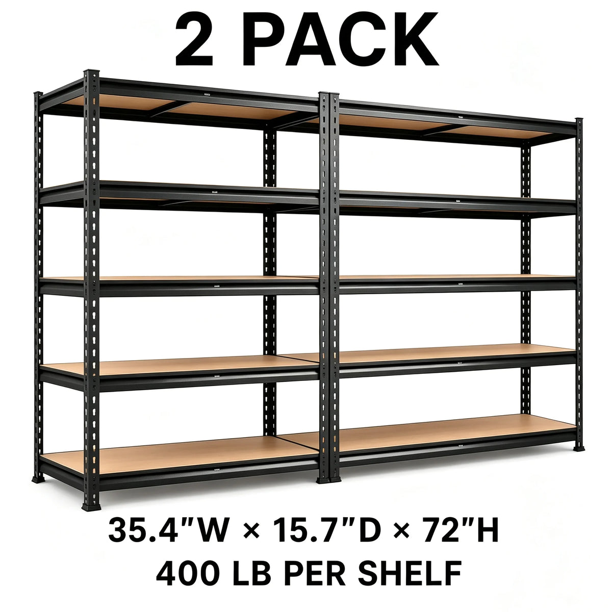 Heavy Duty Metal Utility Storage Rack With Adjustable Shelves