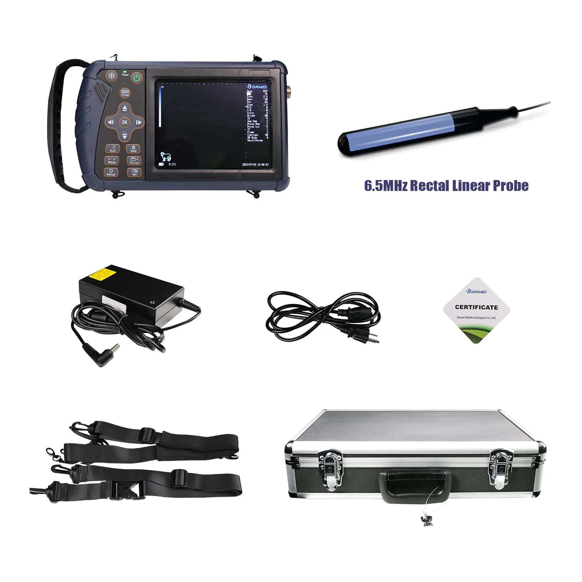 DAWEI Portable Veterinary Ultrasound Scanner for Farm Animal Pregnancy Testing