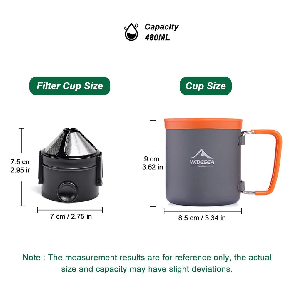 Widesea Outdoor Camping Cookware Set Kettle Pots