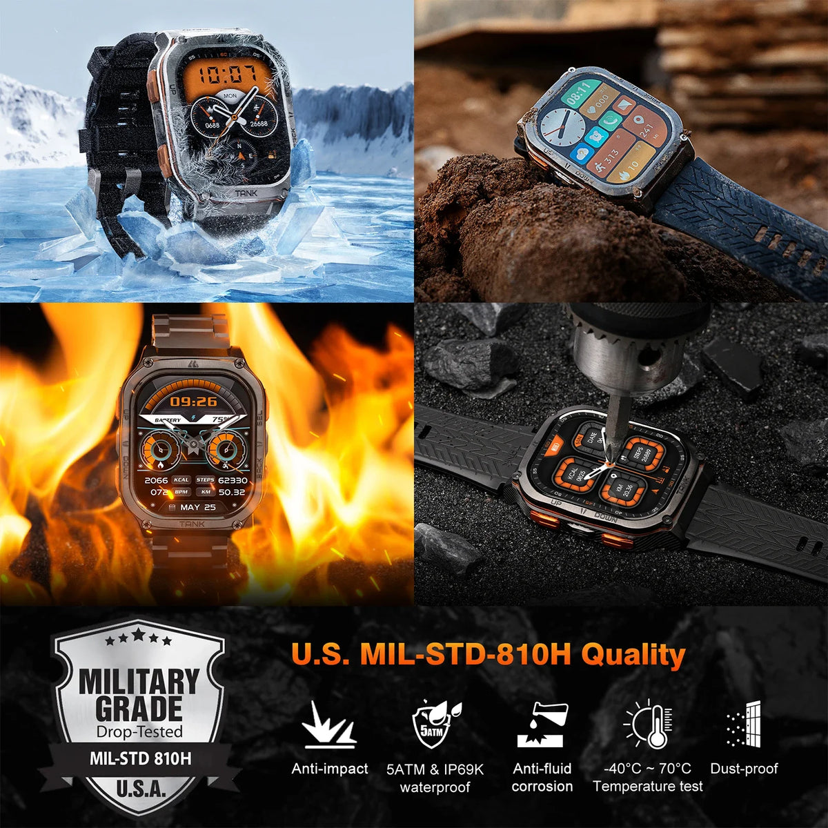 KOSPET Tank M3 Ultra GPS Smartwatch With Health Tracking
