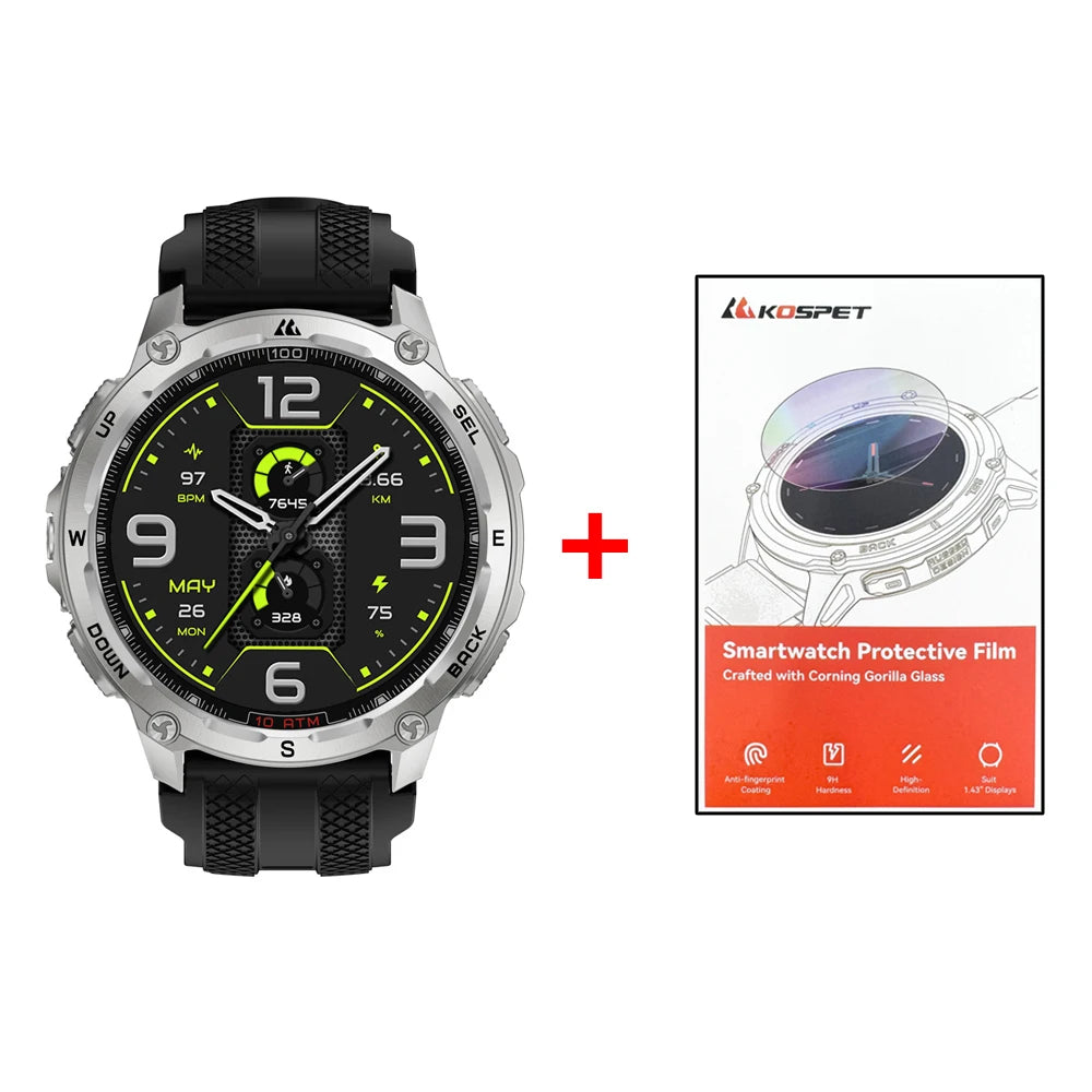 KOSPET Tank T4 GPS Smartwatch With Offline Maps Health Tracking