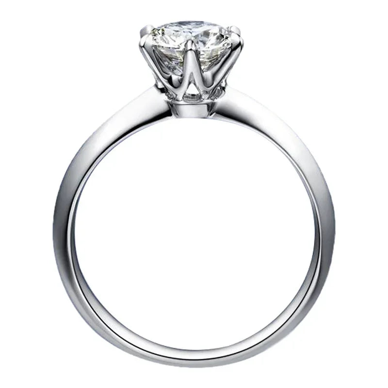 CBTB Sterling Silver Moissanite Fine Jewelry Ring For Women