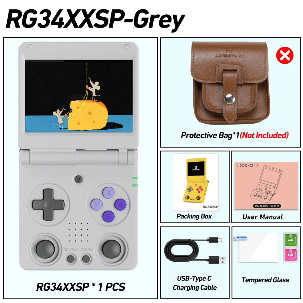 Anbernic RG34XXSP Linux Retro Handheld Game Console With TV Output