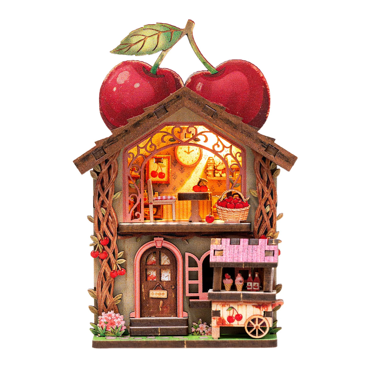 Wooden DIY Book Nook Puzzle Kit Animal House Model Decoration