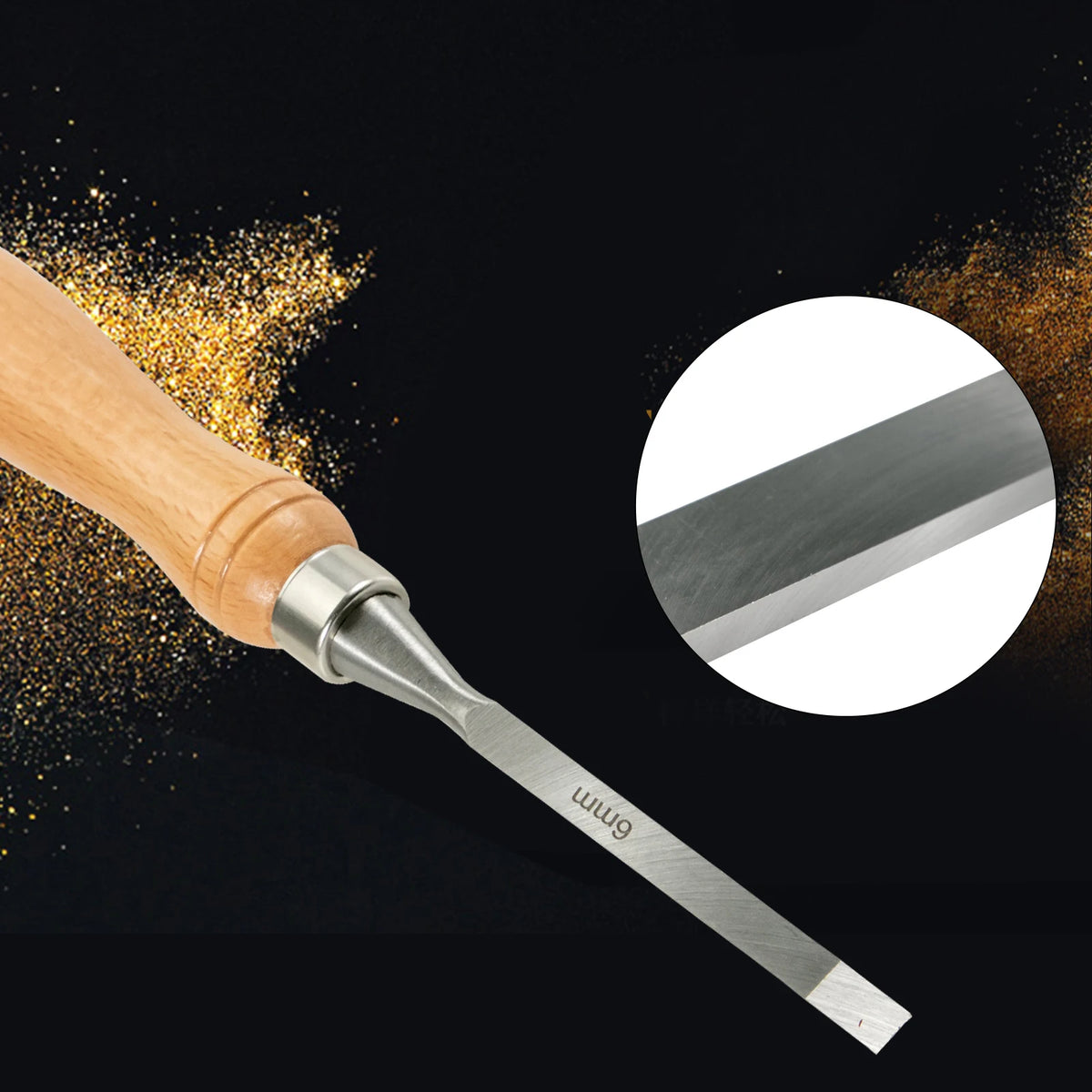 SucceBuy Professional Wood Lathe Chisel Set With Storage Case