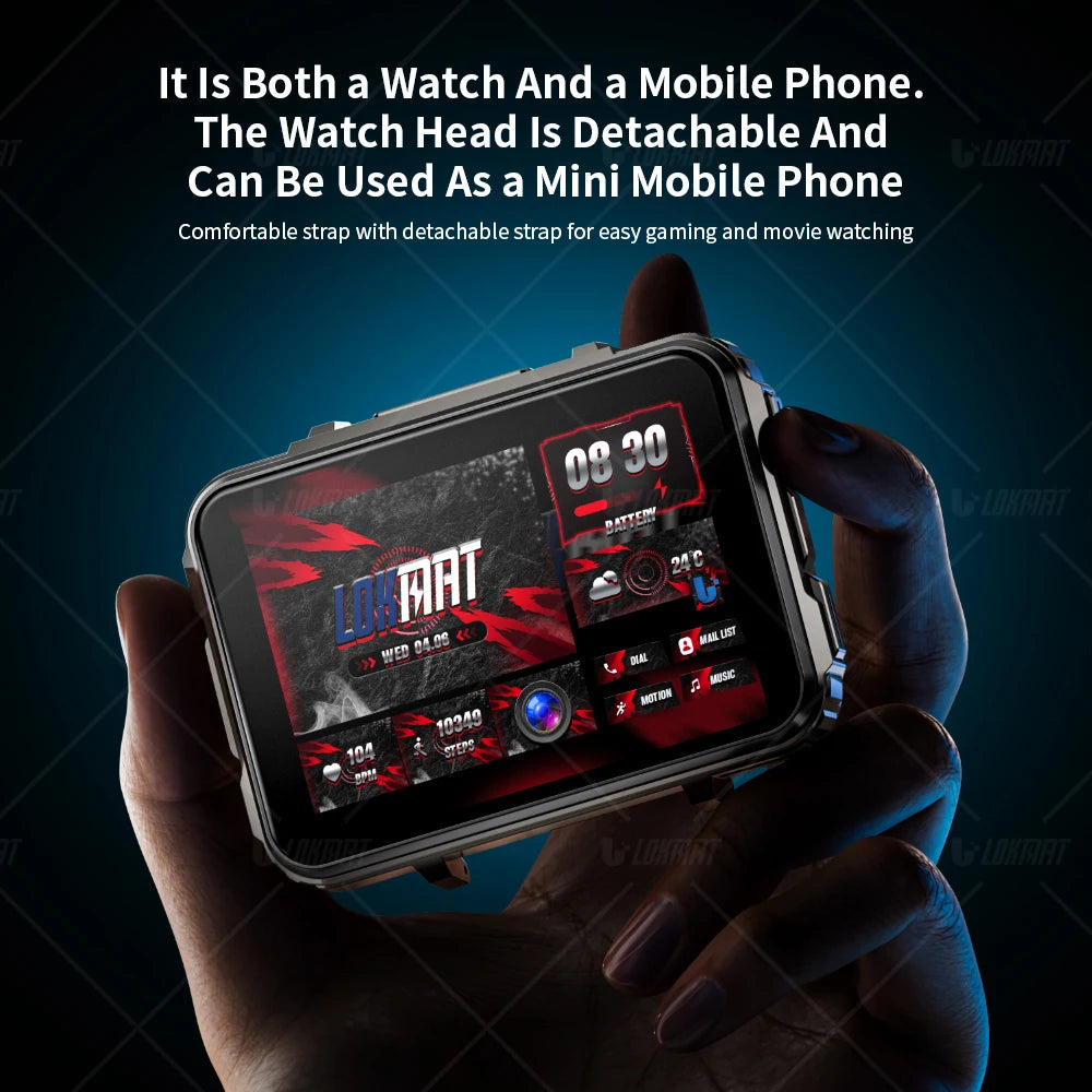 LOKMAT Android Smartwatch Phone With 4G Calls And Dual Cameras