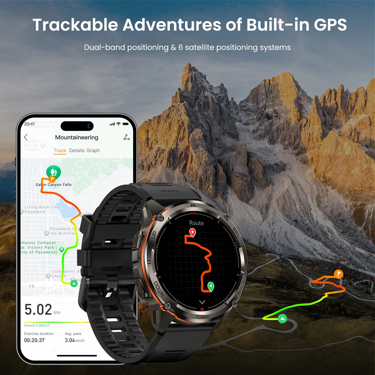 KOSPET Tank T3 Ultra 2 Bluetooth Waterproof Smart Watch