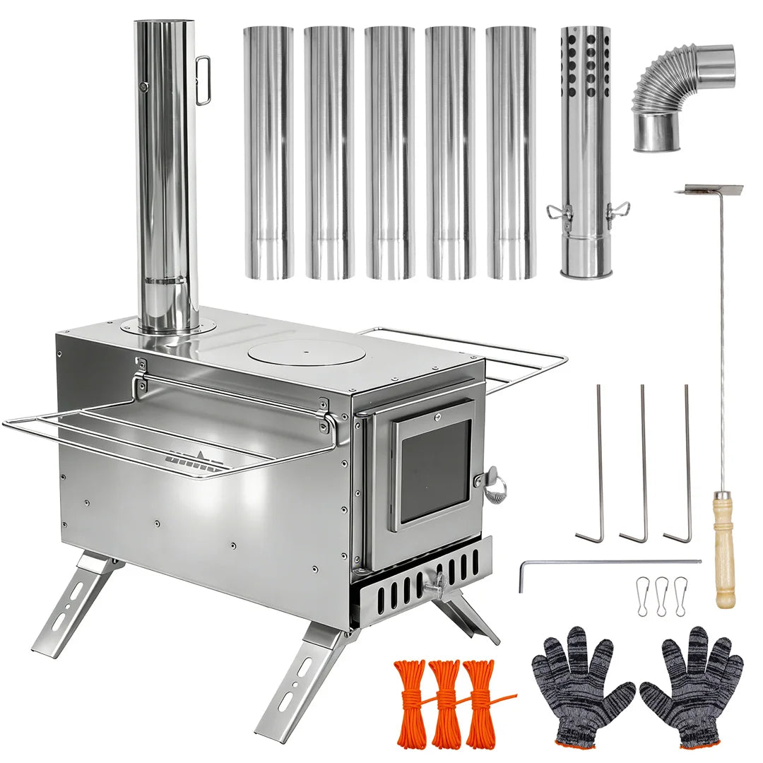 Heavy Duty Portable Wood Burning Stove For Outdoor Adventures