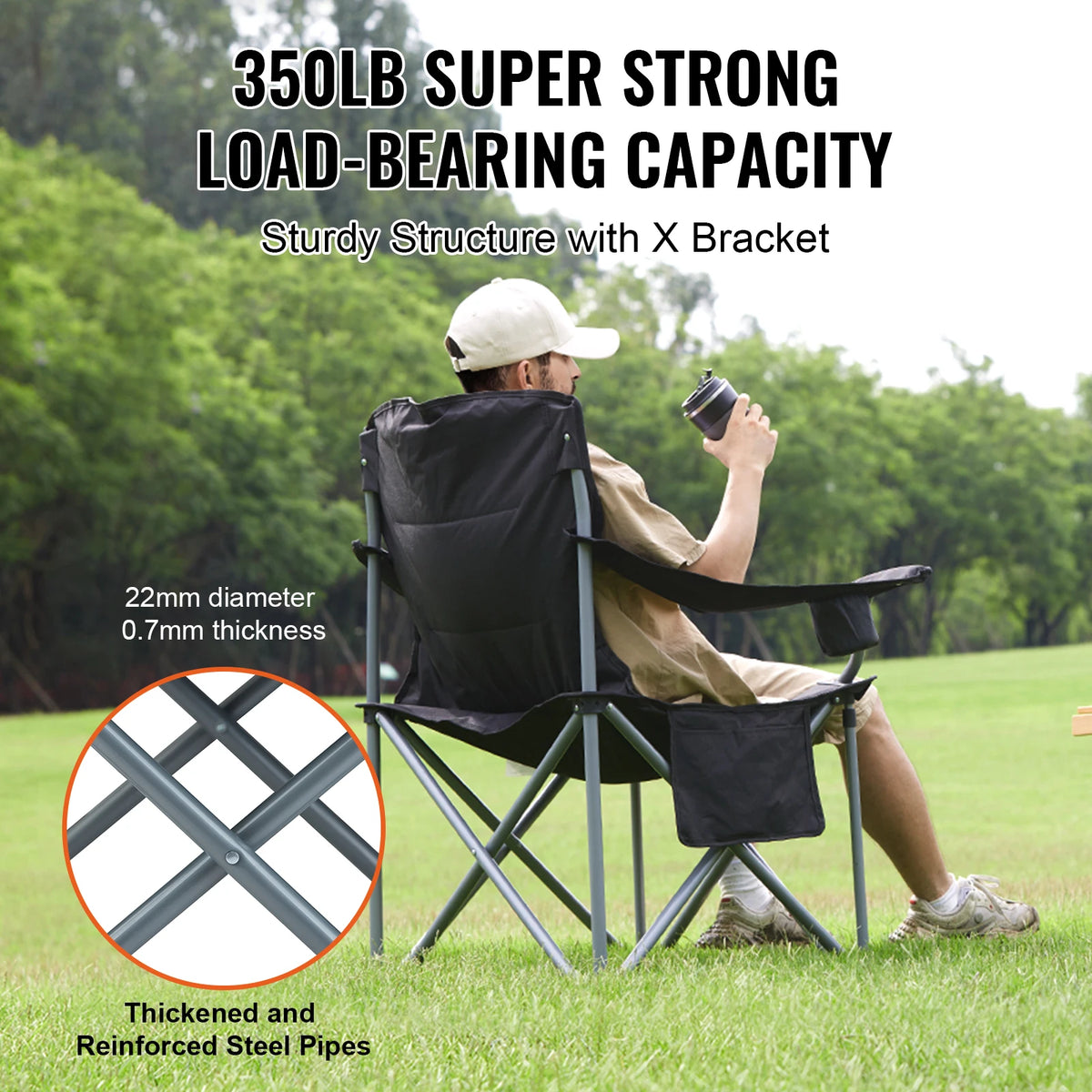 SucceBuy Portable Folding Camping Chair for Hiking and Outdoor Use