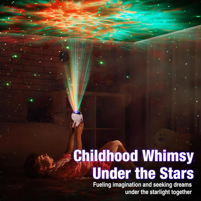LED BARZ Astronaut Galaxy Projector Night Light With Remote Control