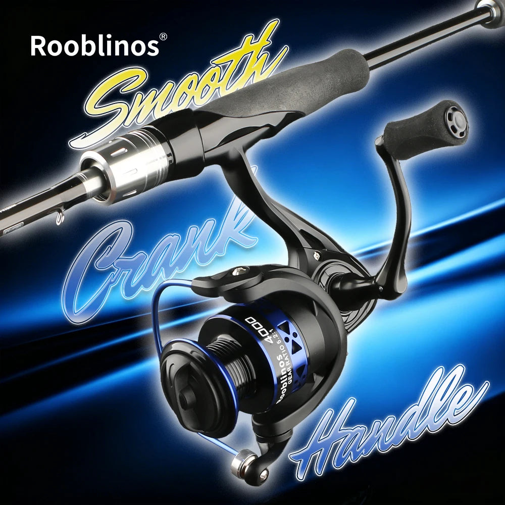 Rooblinos Metal Spool Spinning Fishing Reel Five Point Two Gear Ratio