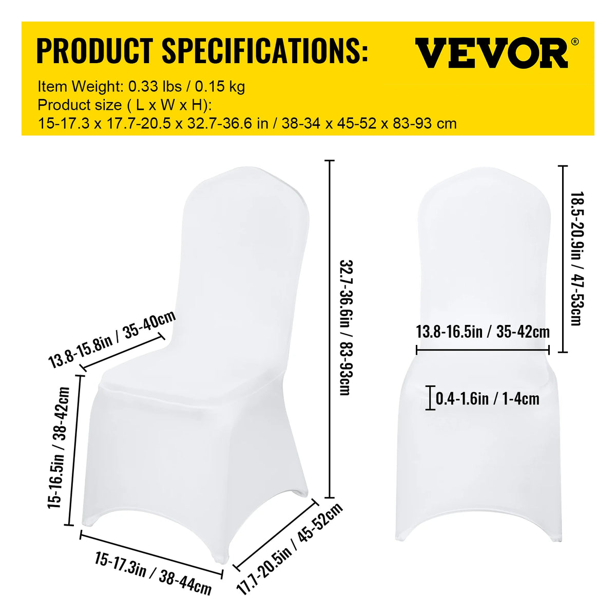 SucceBuy Stretch Spandex Chair Covers for Weddings Banquets and Restaurants