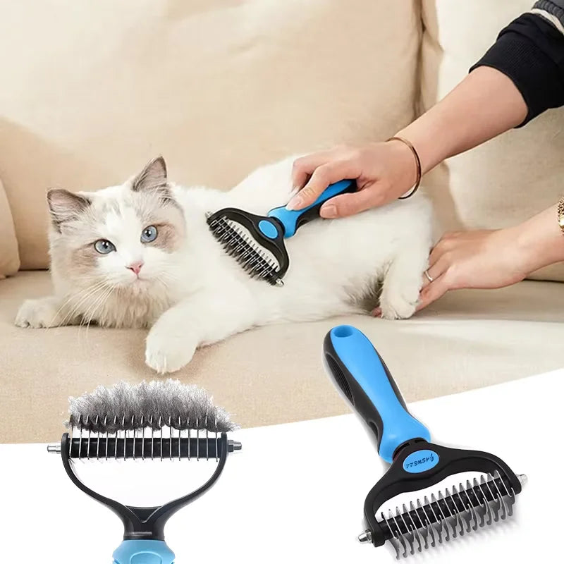 Double Sided Stainless Steel Pet Grooming Brush Dog Cat Comb