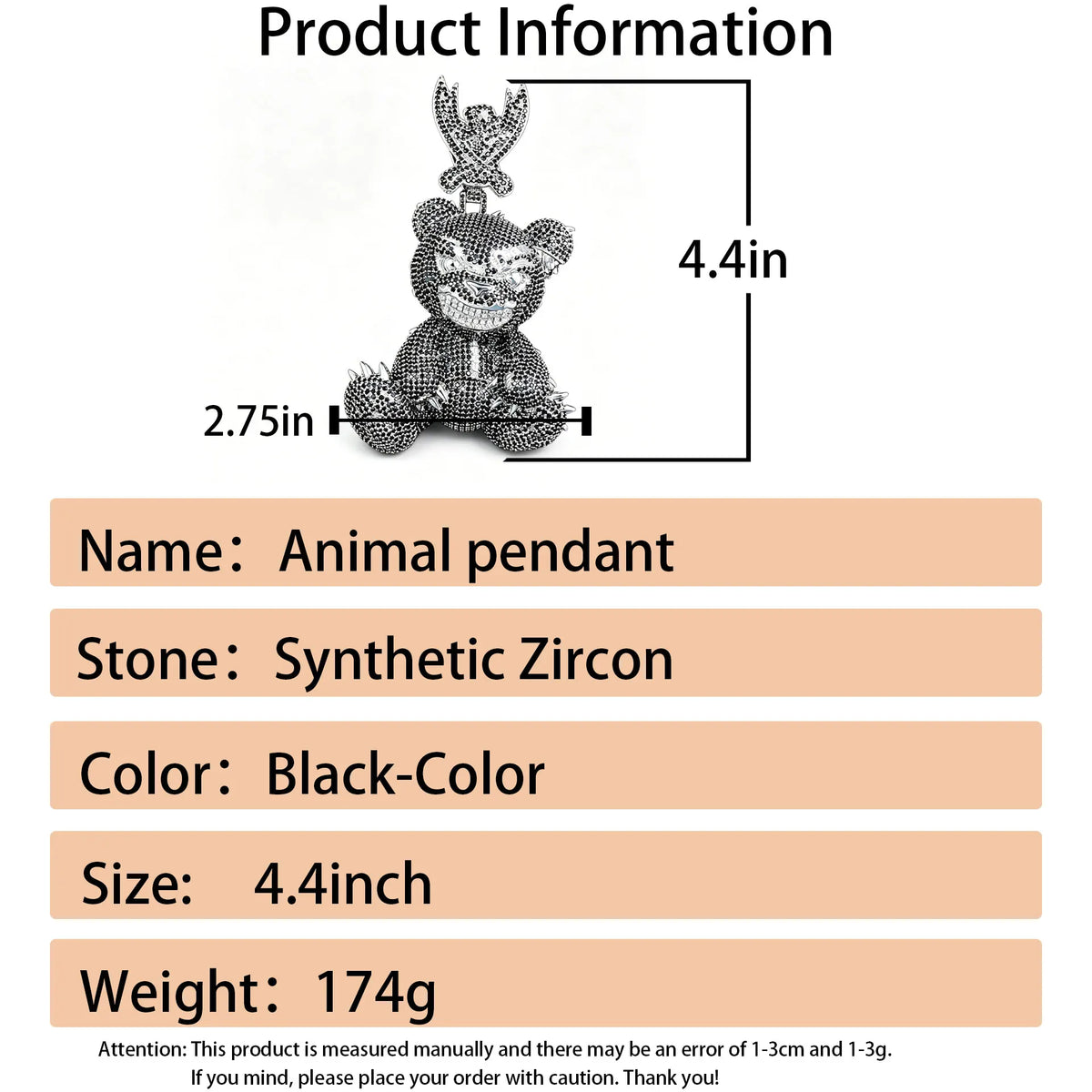 Lyee Cyee Classic Silver Animal Design Zircon Pendant Jewelry