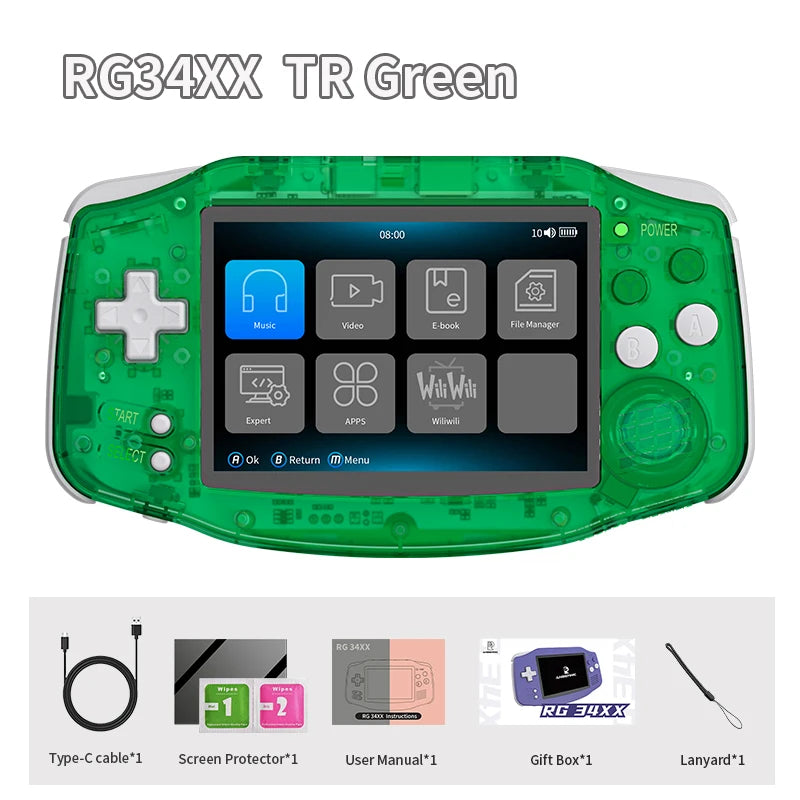 Anbernic Rg34XX Retro Handheld Gaming Console With WiFi Bluetooth