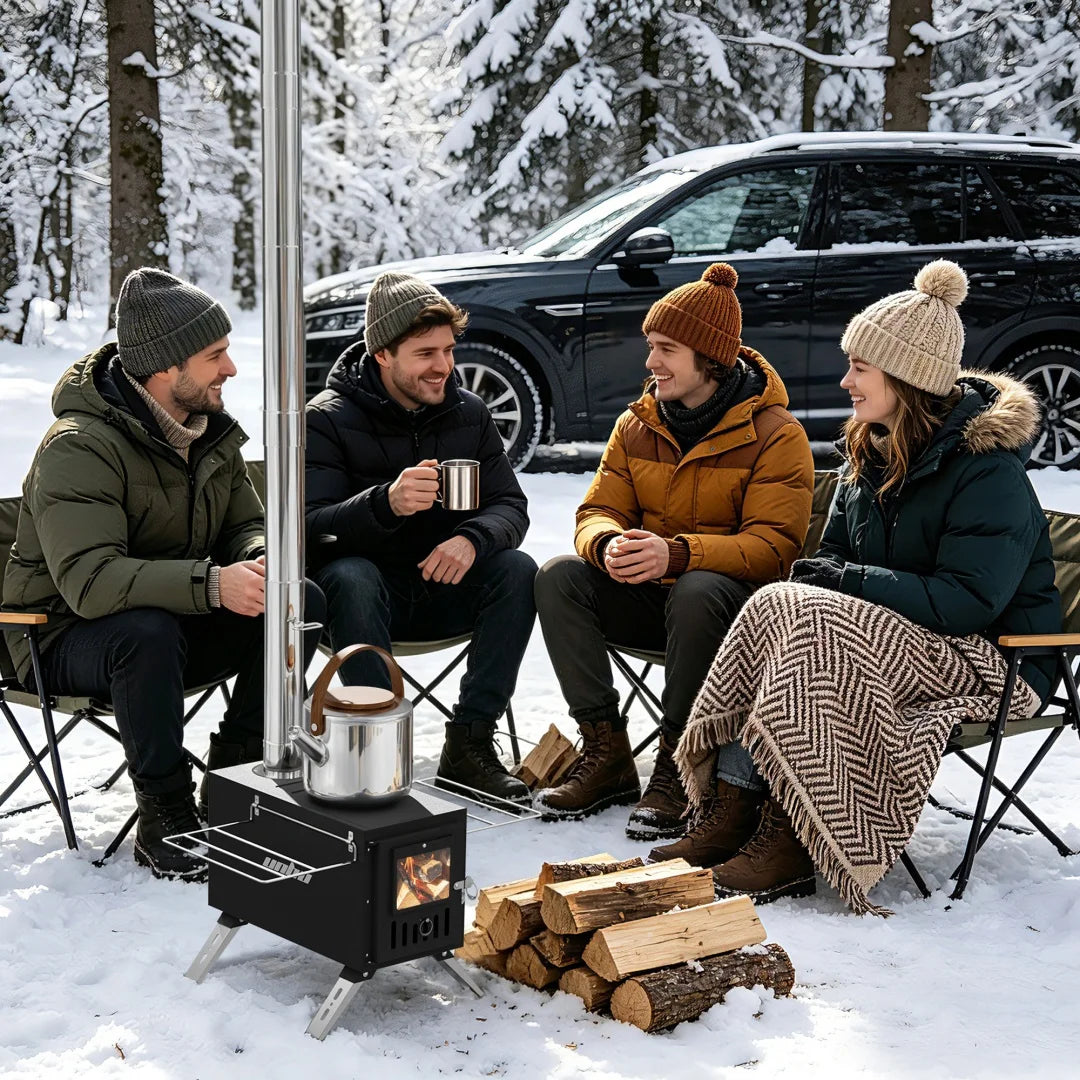 Heavy Duty Portable Wood Burning Stove For Outdoor Adventures