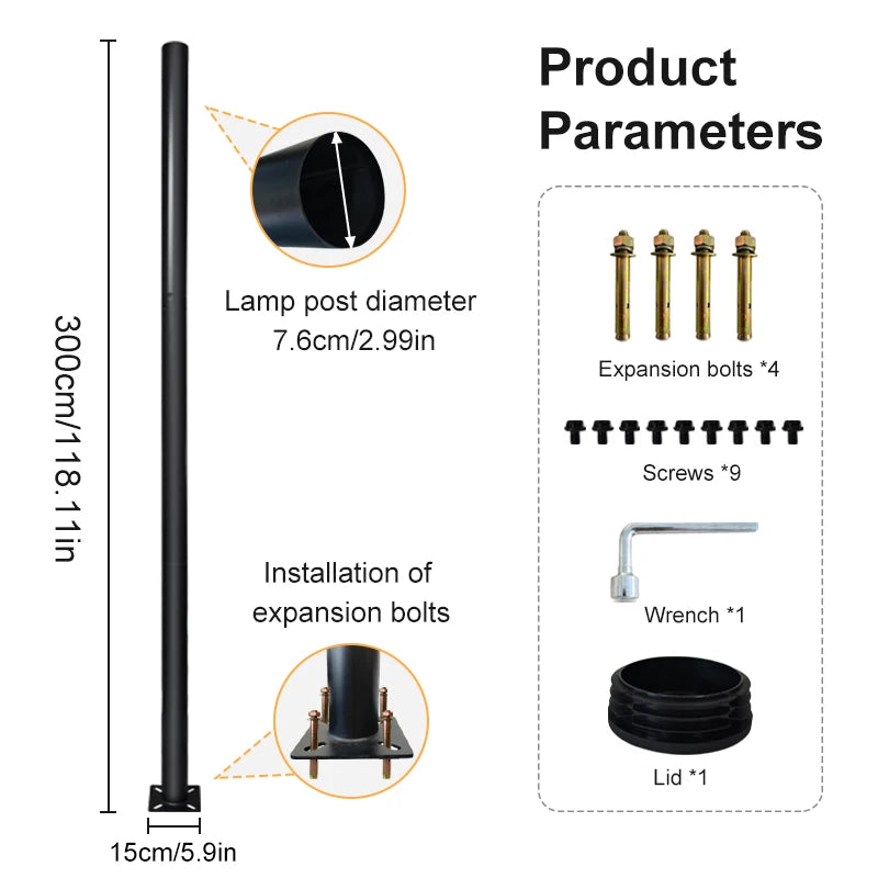 Morglad Outdoor Solar LED Garden Light IP44 Waterproof Yard Lamp