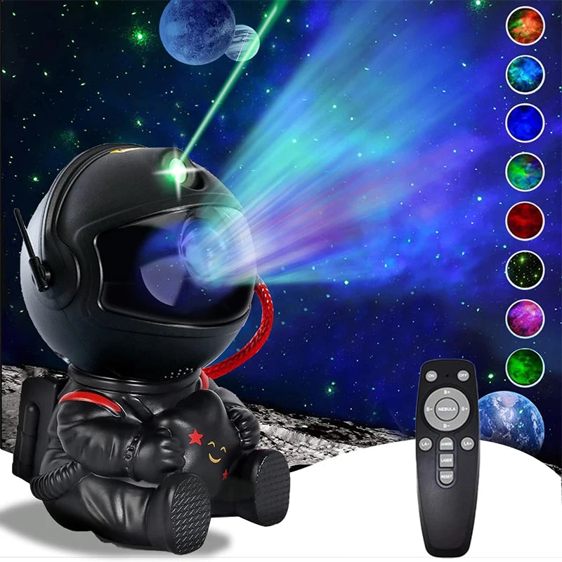 LED BARZ Astronaut Galaxy Projector Night Light With Remote Control