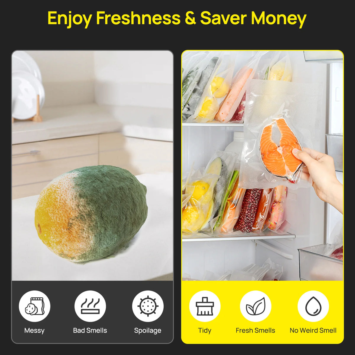 Seatao Commercial Automatic Vacuum Sealer With Built In Cutter Storage