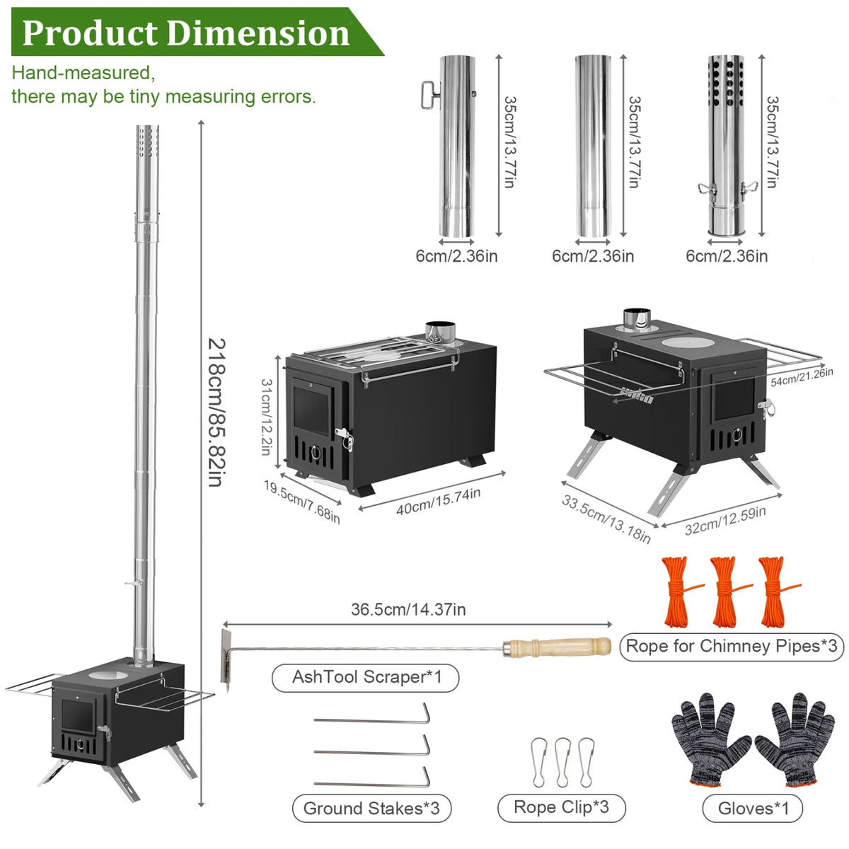 Compact Stainless Steel Wood Burning Stove With Sauna Heater