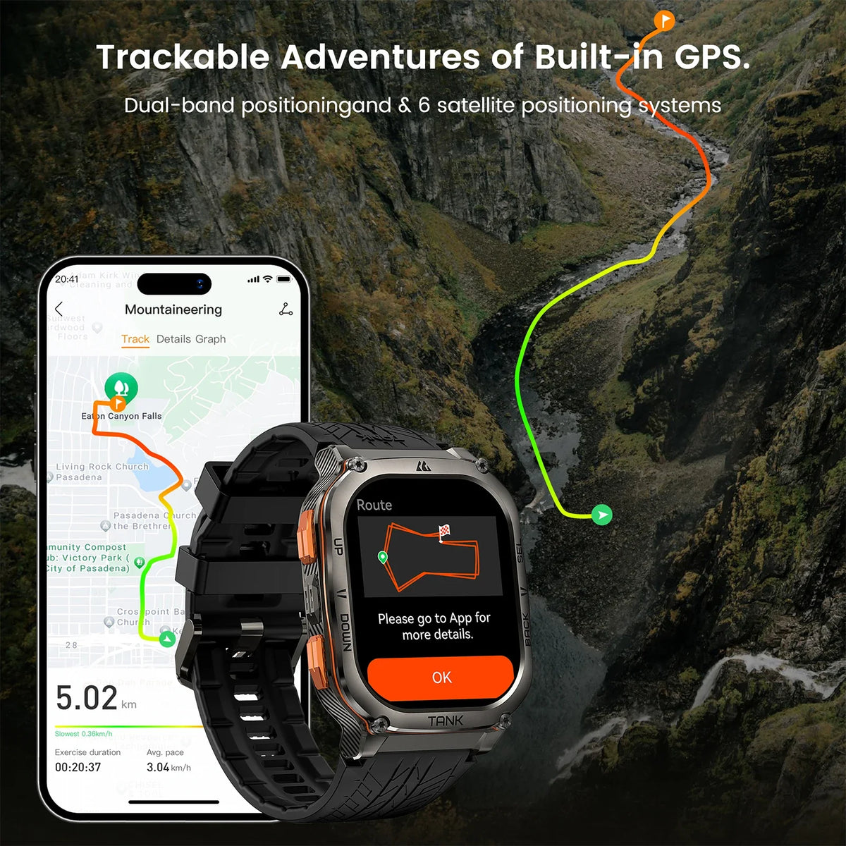 KOSPET Tank M3 Ultra GPS Smartwatch With Health Tracking